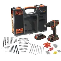 Black & Decker 18V Schroef-/KLOPboormachine 2x 18V 1.5Ah accu’s 160 acc - BDCHD18BOA-QW