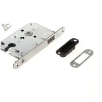 Intersteel | Woningbouw magneet cilinder dag- en nachtslot 55mm | Voorplaat Afgerond | RVS