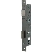 Nemef 9670 E Paniekdeurslot | DM30mm | PC92mm | doorgaande krukgat 8mm | voorplaat RVS 24x245mm rechthoekig | zamac vernikkelde dag- en nachtschoot | DR 1+3/2+4 - 9967207001