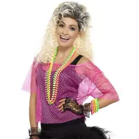 Smiffy Visnet top neon roze