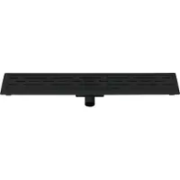 SaniGoods Black douchegoot zwart met flens 70cm