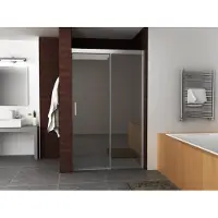 Saniclear Supreme douchecabine rechthoek 110x100cm anti-kalk chroom