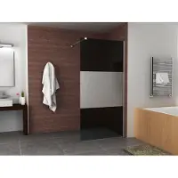 Mueller Slimline 100cm douchewand rookglas met schaamband 8mm NANO glas