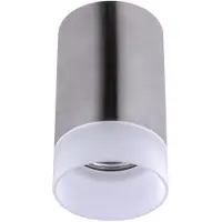 Globo Plafondlamp Opbouwlamp Aluminium plafondlamp woonkamer Eetkamerlamp Satijnglas, 1x GU10, DxH 6,5 x 11 cm