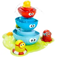 Yookidoo Badespielzeug - 7 Teile - Stack 'n' Spray Fountain - - One Size - Badespielzeug