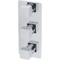 Mueller Cube afbouwdeel 3wegs inbouwthermostaat chroom