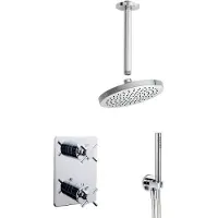 Mueller Cross inbouw regendouche met plafond arm en hoofddouche 30cm chroom