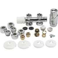 Riko set onderblok compl. recht 16x2,0 +15 knel chroom