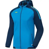 Jako Trainingsjack Jako - Jas met kap Champ 40 Jako blauw-Marine-Fluo geel Teamlijn Jako Champ