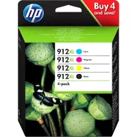 HP 912XL (3YP34AE) Inktcartridge 4-kleuren Multipack Hoge capaciteit