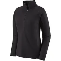 Patagonia - Women's Cap Midweight Zip Neck - Synthetisch ondergoed S, zwart