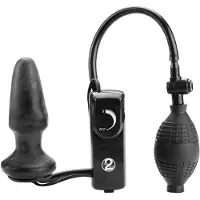 Seven Creations Fanny Hill's - opblaasbare vibrerende anale plug (zwart)