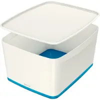 Leitz MyBox Groot met deksel, opbergdoos - blauw/wit