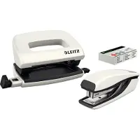 Leitz Nietmachine + perforator WOW 5561 SET, wit