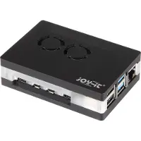 Raspberry Pi RB-CASEP4+03B behuizing voor Raspberry Pi 4 B (zwart/transparant)