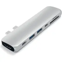 Satechi TYPE C PRO Hub 4K hdmi Zilver