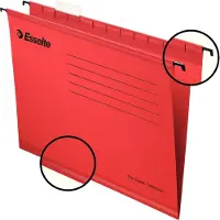 Esselte Classic versterkte hangmap - voor A4, rood (25 stuks)
