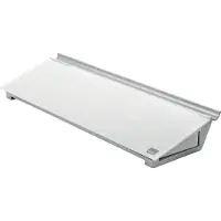 Nobo Glazen notitiebord Diamond Glass Memo Desktop (b x h) 458 mm x 60 mm Stralend wit Incl. opbergbakje, Incl. boardmarker