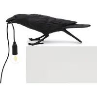 Seletti Bird Lamp speelse LED tafellamp, zwart, zwart, Woon-/ Eetkamer, Kunststof, Design, tafellamp