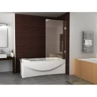 Wiesbaden Less badwand draaibaar 800 x 1500 x 6 mm nano helder glas/chroom
