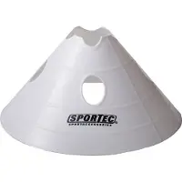 Sportec Afbakenbollen soft extra groot (met gaten) Wit Hoogte: 15 cm, doorsnede: 30 cm