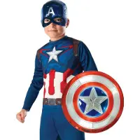 Rubies Captain America schild in metallic plastic - MARVEL - 30 cm - Rood