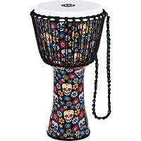 Meinl PERCUSSION 12" ROPE TUNED TRAVEL SERIES DJEMBE SYNTHETIC HEAD (PATENTED) DAY OF THE DEAD