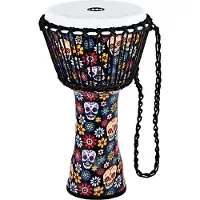 Meinl PERCUSSION 10" ROPE TUNED TRAVEL SERIES DJEMBE SYNTHETIC HEAD (PATENTED) DAY OF THE DEAD