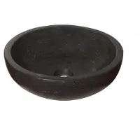 Wiesbaden B Hardstenen opzetwastafel rond 40x12cm