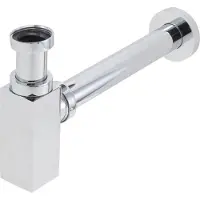 Wiesbaden Rombo sifon vierkant 5/4" x 32 mm chroom