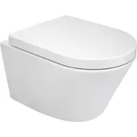 Wiesbaden Vesta wandcloset rimless met Vesta toiletzitting softclose en quick release glans wit