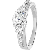 Lucardi Zilveren ring met zirkonia