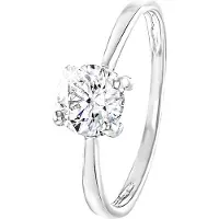 Lucardi Ring zilver / transparant