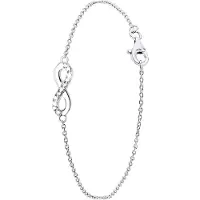 Lucardi Zilveren armband infinity met zirkonia