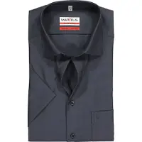 MARVELIS Modern Fit Overhemd Korte mouw zwart
