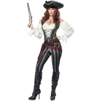 Vegaoo Grijs piratenkostuum voor vrouwen