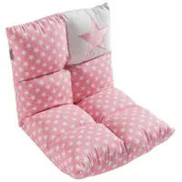 Howa 2 in 1 Kinderfauteuil + Kinderlounger - 6-voudig verstelbare rugleuning roze / wit 8601