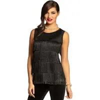 Boland Flapper topje 20's zwart (zwart, L/XL)