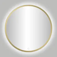 Best design Nancy ronde spiegel mat goud incl. LED-verlichting Ø 80 cm