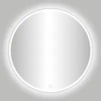 Best design Badkamerspiegel Venetie White LED Verlichting 60x60 cm Rond Mat Wit