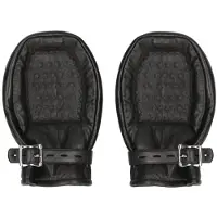 Pain - Bondage Mittens Padded With Metal Teeth - Zwart