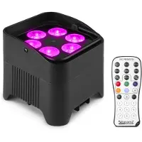 Beamz BBP96S accu Uplight met 6x 12W LED's en draadloze DMX