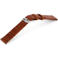 Claudio Calli Horlogeband C414 Croco Glans Ongestikt Cognac 12x10 mm