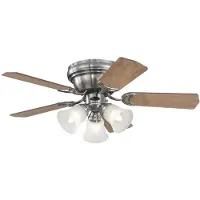 WESTINGHOUSE Contempra Trio - Ventilator met licht, hout donker, Woon-/ Eetkamer, Hout