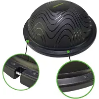 Tunturi Balanstrainer pro met handvatten - Balanskussen met resistance band set - Balansbal incl. meegeleverde voetpomp - Incl. gratis fitness app