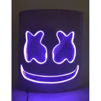 Vegaoo - Paars marshmallow LED masker voor volwassenen