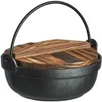 Satake Nabe Cast Iron Pot Ø27 Cm/3.6 L - Bloempotten Gietijzer Black - SK5