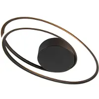 QAZQA Design plafondlamp zwart incl. LED 3 staps dimbaar - Rowan