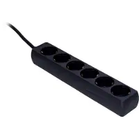 Procab Stekkerdoos - 6-voudig - Schuko male naar 6x Schuko female - Tot 230 V