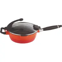 Berghoff Virgo hapjespan met deksel 24 cm oranje